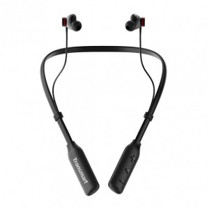 CASTI bluetooth v4.1 cu microfon, pana la 10m, ac. 250mAh, 24h in utilizare, 2.5h incarcare, frecventa 2.40GHz-2.48GHz, IPX5, microUSB, NoiseCancelling, neckband, extra bass, black, TRONSMART „S2 Plus”